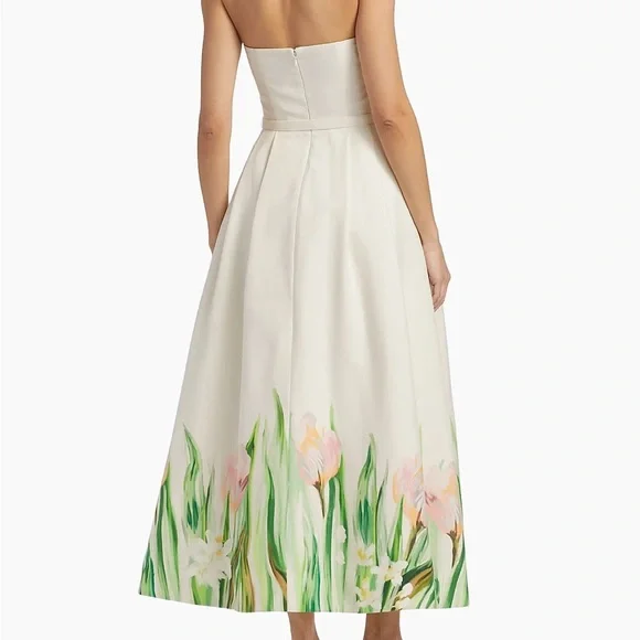 NICHOLAS Ivory Floral Midi Dress - Picture 3 of 4